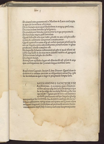 Incipit liber Historie ecclesiastice Eusebii cesariensis quam beatus Ruffinus presbiter de greco in latinum transtulit