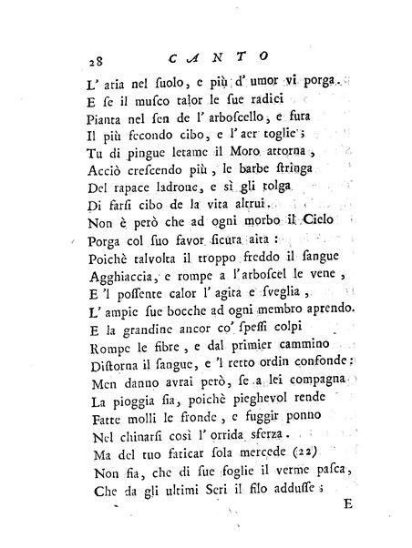 Del baco da seta canti 4. con annotazioni. / [Zaccaria Betti]