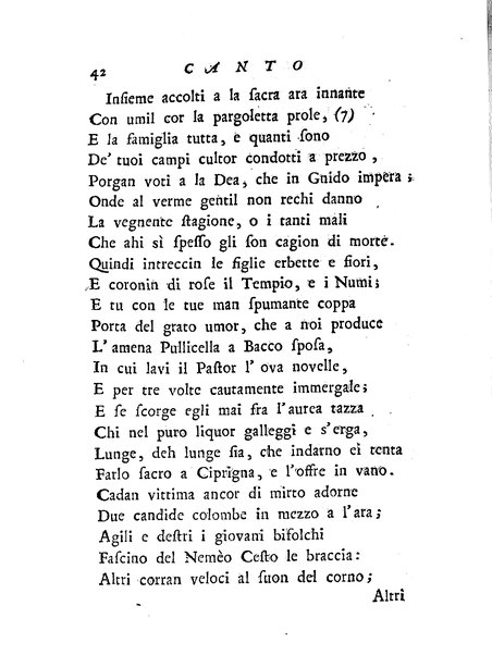 Del baco da seta canti 4. con annotazioni. / [Zaccaria Betti]