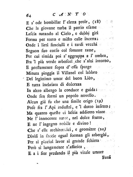 Del baco da seta canti 4. con annotazioni. / [Zaccaria Betti]