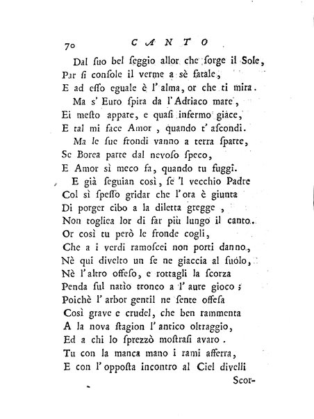 Del baco da seta canti 4. con annotazioni. / [Zaccaria Betti]
