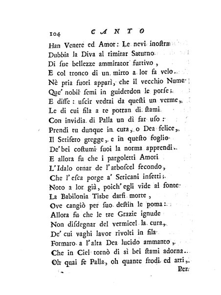 Del baco da seta canti 4. con annotazioni. / [Zaccaria Betti]