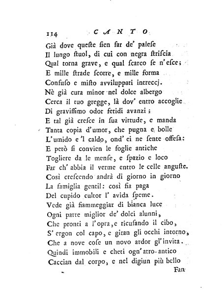 Del baco da seta canti 4. con annotazioni. / [Zaccaria Betti]