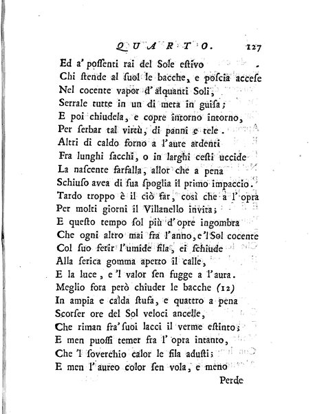 Del baco da seta canti 4. con annotazioni. / [Zaccaria Betti]