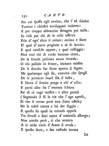 Del baco da seta canti 4. con annotazioni. / [Zaccaria Betti]