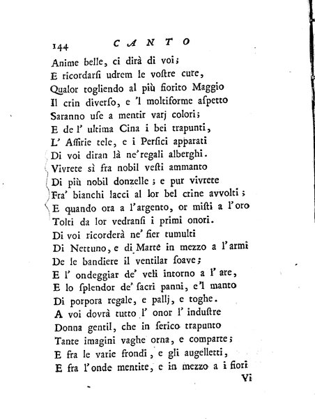 Del baco da seta canti 4. con annotazioni. / [Zaccaria Betti]