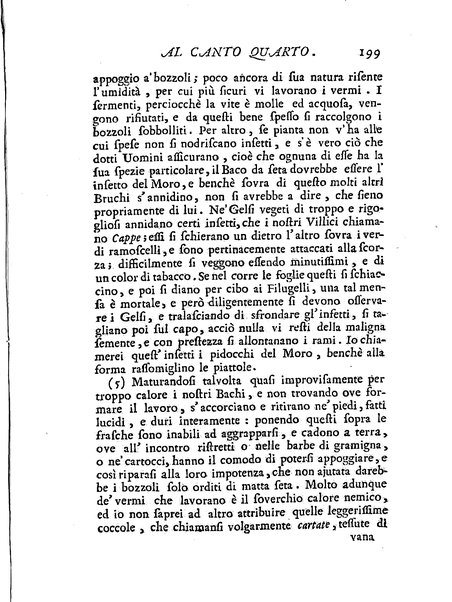 Del baco da seta canti 4. con annotazioni. / [Zaccaria Betti]