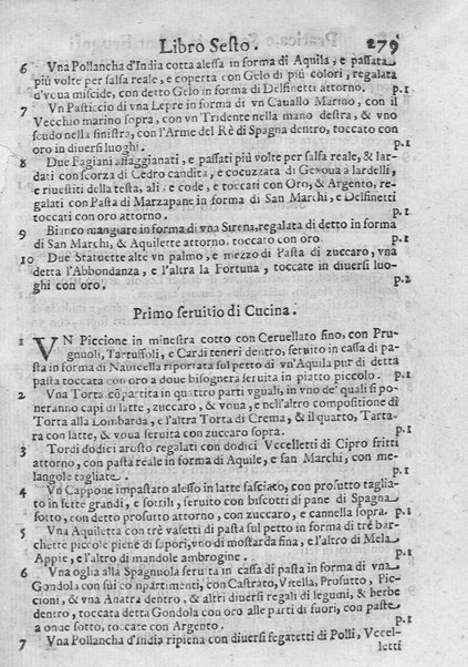 Pratica, e scalcaria d'Antonio Frugoli lucchese, intitolata pianta di delicati frutti da seruirsi à qualsiuoglia mensa di prencipi ... con molti auuertimenti circa all'honorato officio di scalco, con le liste di tutti i mesi dell'anno, compartite nelle quattro stagioni. Con vn trattato dell'inuentori delle viuande, e beuande, così antiche, come moderne, nouamente ritrouato, e tradotto di lingua armenia in italiana. Con le qualità, e stagioni di tutti li cibi da grasso, e da magro, e lor cucina di viuande diuerse