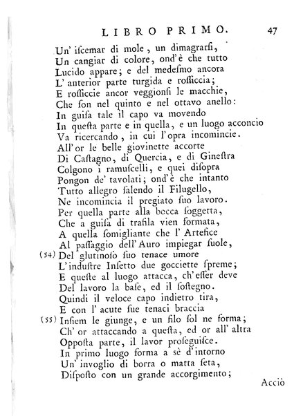 Il filugello, o sia il baco da seta. Poemetto in libri 3. dell'abate Gianfrancesco Giorgetti. Con annotazioni scientifiche ed erudite, ed una dissertazione sopra l'origine della seta. Dedicato al molto illustre signor Giannantonio Porta