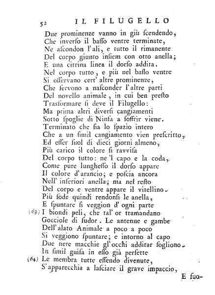 Il filugello, o sia il baco da seta. Poemetto in libri 3. dell'abate Gianfrancesco Giorgetti. Con annotazioni scientifiche ed erudite, ed una dissertazione sopra l'origine della seta. Dedicato al molto illustre signor Giannantonio Porta