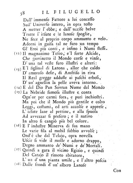 Il filugello, o sia il baco da seta. Poemetto in libri 3. dell'abate Gianfrancesco Giorgetti. Con annotazioni scientifiche ed erudite, ed una dissertazione sopra l'origine della seta. Dedicato al molto illustre signor Giannantonio Porta