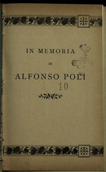 In memoria di Alfonso Poli