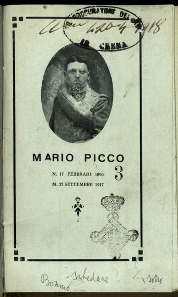 Mario Picco : n. 17 febbraio 1896 - m. 27 settembre 1917 / [Luigi Bonino]