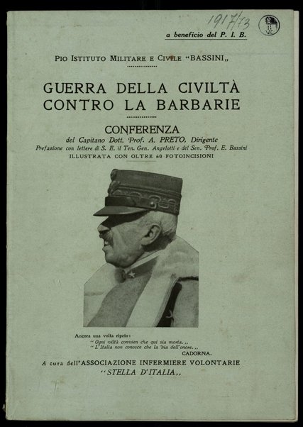 Guerra della civiltà contro la barbarie : conferenza / del capitano A. Preto