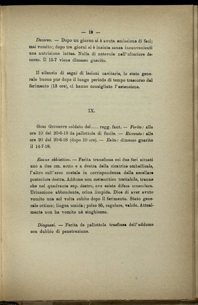 Considerazioni su 24 casi di ferite dell'addome / O. Finzi, M. Mauro