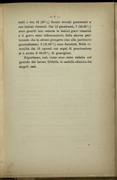 Considerazioni su 24 casi di ferite dell'addome / O. Finzi, M. Mauro