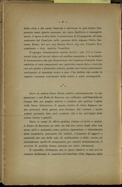 Croce rossa italiana sotto comitato di Feltre : relazione per l'anno 1916