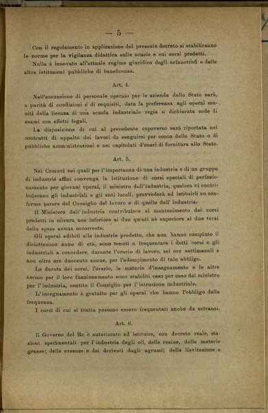 Provvedimenti a favore dell'istruzione professionale : decreto legge luogotenenziale n.896 pubblicato nella Gazzetta Ufficiale del 7 giugno 1917 n.133