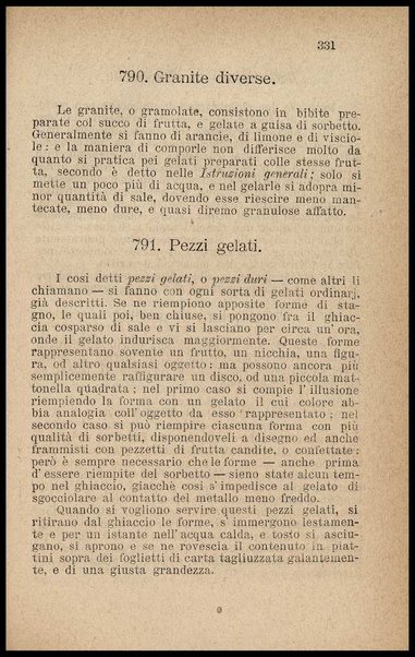 Il re dei cuochi, ossia L'arte di mangiare al gusto degl'italiani con cibi nostrali e stranieri : opera contenente quanto è necessario per sapere bene ordinare e servire un pranzo, non ché i migliori metodi per fare confetture, rosoli, liquori e gelati