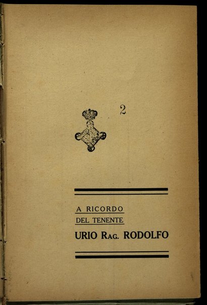 A ricordo del tenente Urio rag. Rodolfo