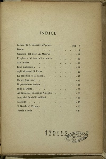 Canti e inni patrii : 1859-1915 / Calcedonio Biondolillo