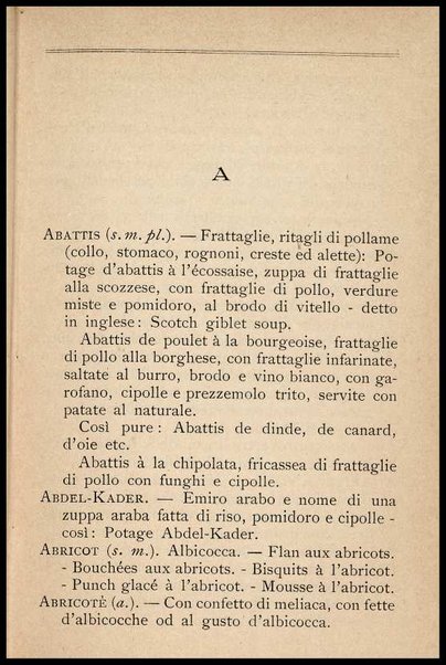 Il Gastronomo moderno : vademecum ad uso degli albergatori, cuochi, segretari e personale d'albergo, corredato da 250 menus originali e moderni e da un dizionario di cucina contenente oltre 4000 traduzioni ed annotazioni sul significato e l'etimologia dei termini più in uso nel gergo di cucina francese