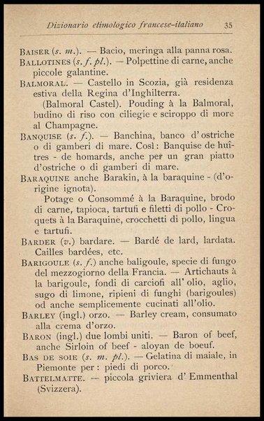 Il Gastronomo moderno : vademecum ad uso degli albergatori, cuochi, segretari e personale d'albergo, corredato da 250 menus originali e moderni e da un dizionario di cucina contenente oltre 4000 traduzioni ed annotazioni sul significato e l'etimologia dei termini più in uso nel gergo di cucina francese