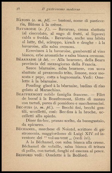 Il Gastronomo moderno : vademecum ad uso degli albergatori, cuochi, segretari e personale d'albergo, corredato da 250 menus originali e moderni e da un dizionario di cucina contenente oltre 4000 traduzioni ed annotazioni sul significato e l'etimologia dei termini più in uso nel gergo di cucina francese