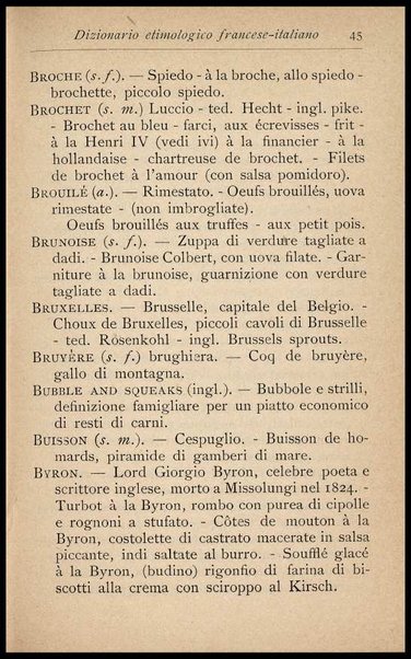 Il Gastronomo moderno : vademecum ad uso degli albergatori, cuochi, segretari e personale d'albergo, corredato da 250 menus originali e moderni e da un dizionario di cucina contenente oltre 4000 traduzioni ed annotazioni sul significato e l'etimologia dei termini più in uso nel gergo di cucina francese