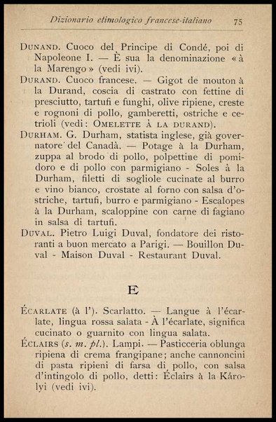 Il Gastronomo moderno : vademecum ad uso degli albergatori, cuochi, segretari e personale d'albergo, corredato da 250 menus originali e moderni e da un dizionario di cucina contenente oltre 4000 traduzioni ed annotazioni sul significato e l'etimologia dei termini più in uso nel gergo di cucina francese