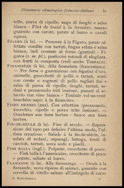 Il Gastronomo moderno : vademecum ad uso degli albergatori, cuochi, segretari e personale d'albergo, corredato da 250 menus originali e moderni e da un dizionario di cucina contenente oltre 4000 traduzioni ed annotazioni sul significato e l'etimologia dei termini più in uso nel gergo di cucina francese