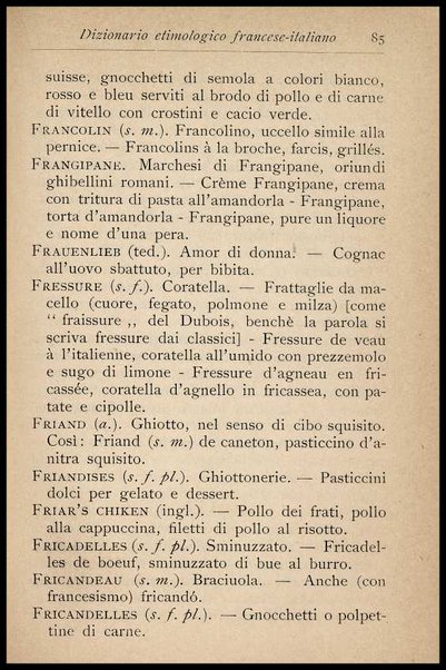 Il Gastronomo moderno : vademecum ad uso degli albergatori, cuochi, segretari e personale d'albergo, corredato da 250 menus originali e moderni e da un dizionario di cucina contenente oltre 4000 traduzioni ed annotazioni sul significato e l'etimologia dei termini più in uso nel gergo di cucina francese