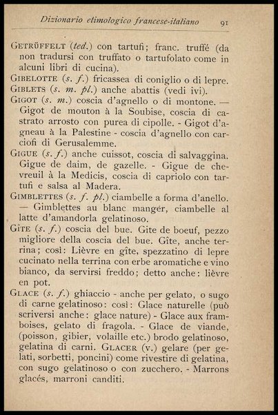 Il Gastronomo moderno : vademecum ad uso degli albergatori, cuochi, segretari e personale d'albergo, corredato da 250 menus originali e moderni e da un dizionario di cucina contenente oltre 4000 traduzioni ed annotazioni sul significato e l'etimologia dei termini più in uso nel gergo di cucina francese