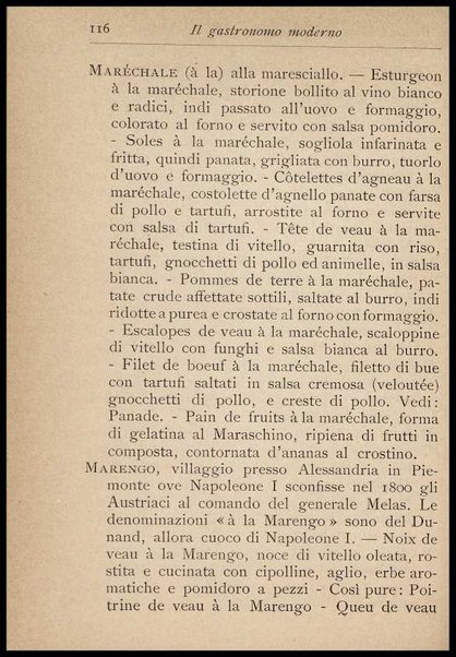 Il Gastronomo moderno : vademecum ad uso degli albergatori, cuochi, segretari e personale d'albergo, corredato da 250 menus originali e moderni e da un dizionario di cucina contenente oltre 4000 traduzioni ed annotazioni sul significato e l'etimologia dei termini più in uso nel gergo di cucina francese