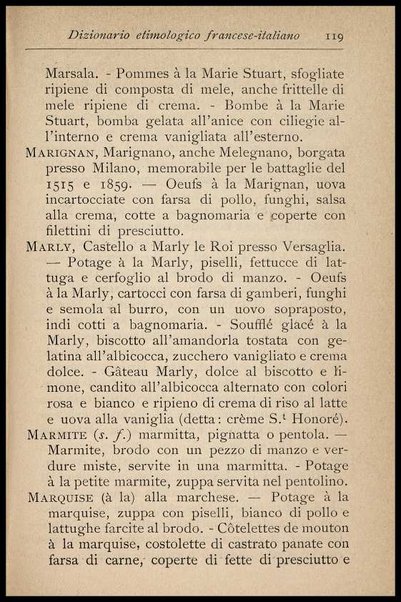 Il Gastronomo moderno : vademecum ad uso degli albergatori, cuochi, segretari e personale d'albergo, corredato da 250 menus originali e moderni e da un dizionario di cucina contenente oltre 4000 traduzioni ed annotazioni sul significato e l'etimologia dei termini più in uso nel gergo di cucina francese