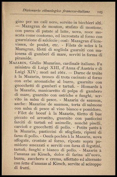 Il Gastronomo moderno : vademecum ad uso degli albergatori, cuochi, segretari e personale d'albergo, corredato da 250 menus originali e moderni e da un dizionario di cucina contenente oltre 4000 traduzioni ed annotazioni sul significato e l'etimologia dei termini più in uso nel gergo di cucina francese