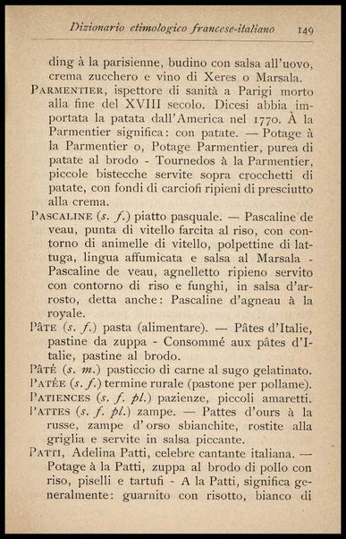 Il Gastronomo moderno : vademecum ad uso degli albergatori, cuochi, segretari e personale d'albergo, corredato da 250 menus originali e moderni e da un dizionario di cucina contenente oltre 4000 traduzioni ed annotazioni sul significato e l'etimologia dei termini più in uso nel gergo di cucina francese