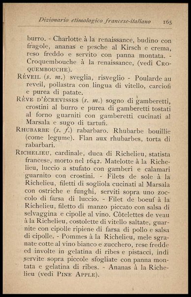 Il Gastronomo moderno : vademecum ad uso degli albergatori, cuochi, segretari e personale d'albergo, corredato da 250 menus originali e moderni e da un dizionario di cucina contenente oltre 4000 traduzioni ed annotazioni sul significato e l'etimologia dei termini più in uso nel gergo di cucina francese