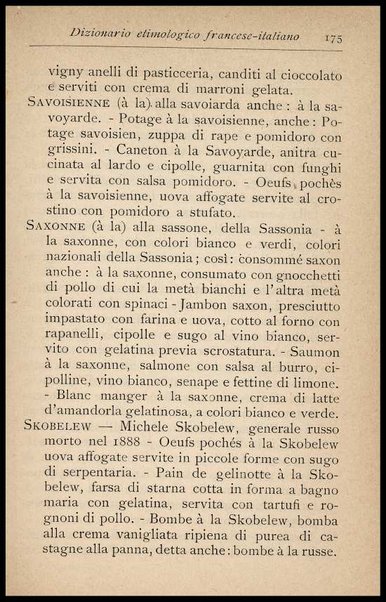 Il Gastronomo moderno : vademecum ad uso degli albergatori, cuochi, segretari e personale d'albergo, corredato da 250 menus originali e moderni e da un dizionario di cucina contenente oltre 4000 traduzioni ed annotazioni sul significato e l'etimologia dei termini più in uso nel gergo di cucina francese