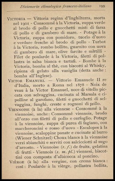 Il Gastronomo moderno : vademecum ad uso degli albergatori, cuochi, segretari e personale d'albergo, corredato da 250 menus originali e moderni e da un dizionario di cucina contenente oltre 4000 traduzioni ed annotazioni sul significato e l'etimologia dei termini più in uso nel gergo di cucina francese