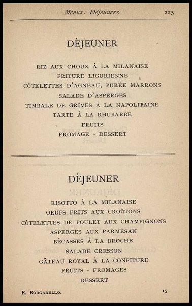 Il Gastronomo moderno : vademecum ad uso degli albergatori, cuochi, segretari e personale d'albergo, corredato da 250 menus originali e moderni e da un dizionario di cucina contenente oltre 4000 traduzioni ed annotazioni sul significato e l'etimologia dei termini più in uso nel gergo di cucina francese