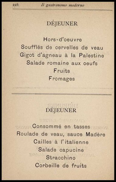 Il Gastronomo moderno : vademecum ad uso degli albergatori, cuochi, segretari e personale d'albergo, corredato da 250 menus originali e moderni e da un dizionario di cucina contenente oltre 4000 traduzioni ed annotazioni sul significato e l'etimologia dei termini più in uso nel gergo di cucina francese