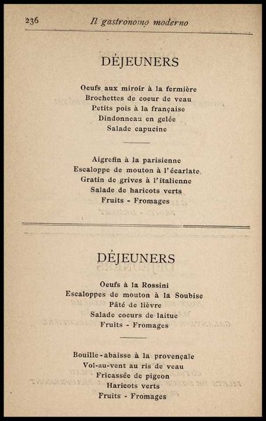 Il Gastronomo moderno : vademecum ad uso degli albergatori, cuochi, segretari e personale d'albergo, corredato da 250 menus originali e moderni e da un dizionario di cucina contenente oltre 4000 traduzioni ed annotazioni sul significato e l'etimologia dei termini più in uso nel gergo di cucina francese