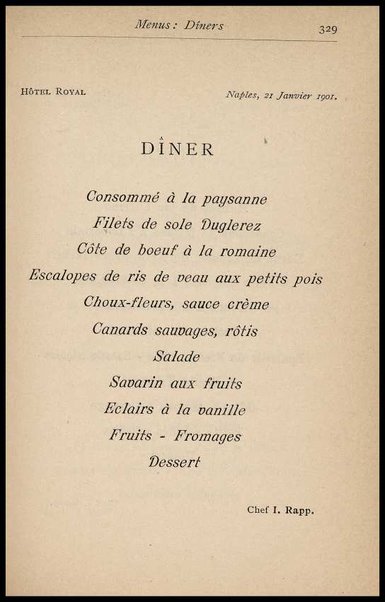 Il Gastronomo moderno : vademecum ad uso degli albergatori, cuochi, segretari e personale d'albergo, corredato da 250 menus originali e moderni e da un dizionario di cucina contenente oltre 4000 traduzioni ed annotazioni sul significato e l'etimologia dei termini più in uso nel gergo di cucina francese