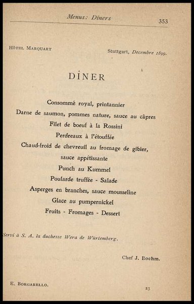 Il Gastronomo moderno : vademecum ad uso degli albergatori, cuochi, segretari e personale d'albergo, corredato da 250 menus originali e moderni e da un dizionario di cucina contenente oltre 4000 traduzioni ed annotazioni sul significato e l'etimologia dei termini più in uso nel gergo di cucina francese