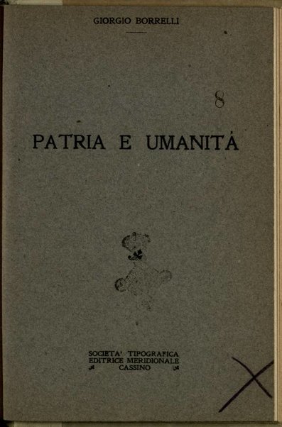 Patria e umanità / Giorgio Borrelli