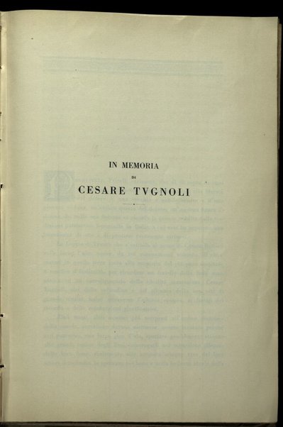 In memoria di Cesare Tugnoli, 6 gennaio 1920 / Dante Calabri