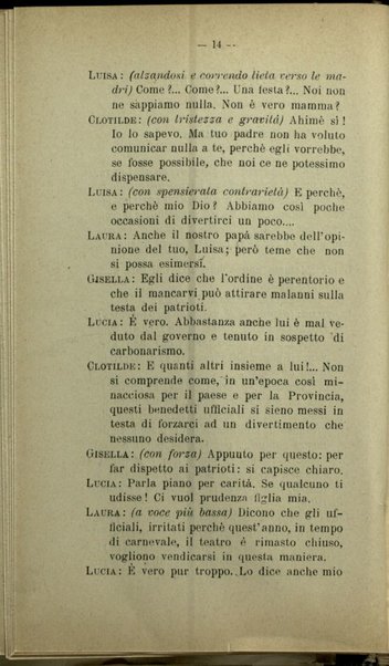 I carbonari del Polesine e l'insidia di una festa : scene a base storica / Argia Castiglioni Vitalis