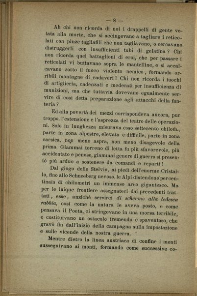 Le vicende della nostra guerra : conferenza tenuta il 6 aprile 1919 nella grande aula della Storia patria di Palermo / Rodolfo Corselli