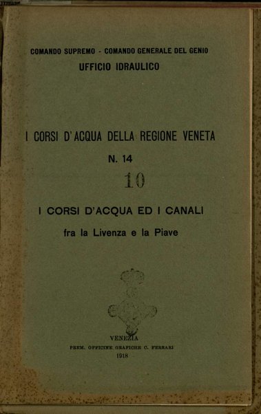 I corsi d'acqua ed i canali fra la Livenza e la Piave